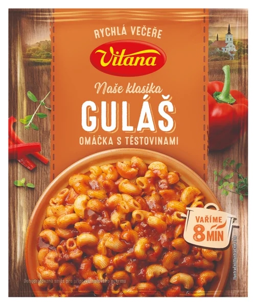 Vitana Guláš omáčka s těstovinami
