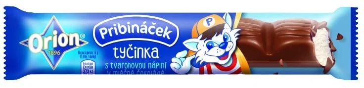 Orion Pribináček čokoládová tyčinka s tvarohovou náplní