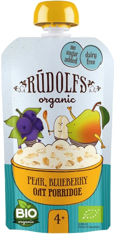 Rudolfs BIO Kapsička hruška, borůvka a celozrnná ovesná kaše