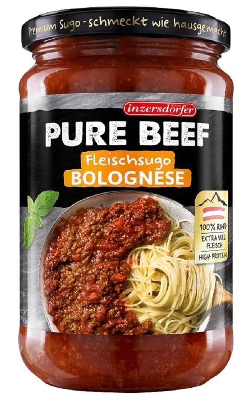 Inzersdorfer PURE BEEF Bolognese s hovězím masem