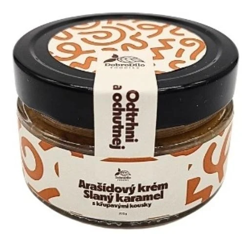 DobroDílo Arašídový krém - slaný karamel s křupavými kousky
