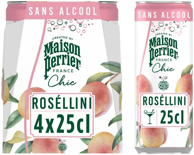 Perrier Chic Roséllini plech 4×0,25 l