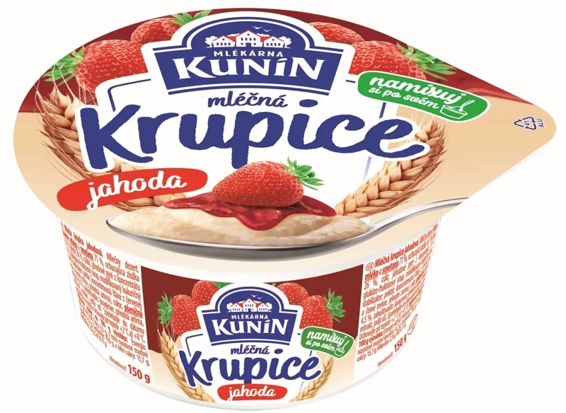 Mlékárna Kunín Mléčná krupice jahoda