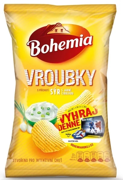 Bohemia Vroubky sýr s jarní cibulkou