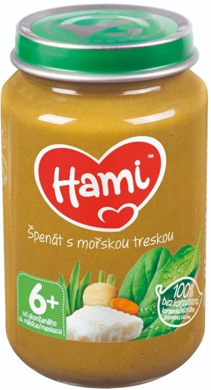 Hami Příkrm špenát s mořskou treskou