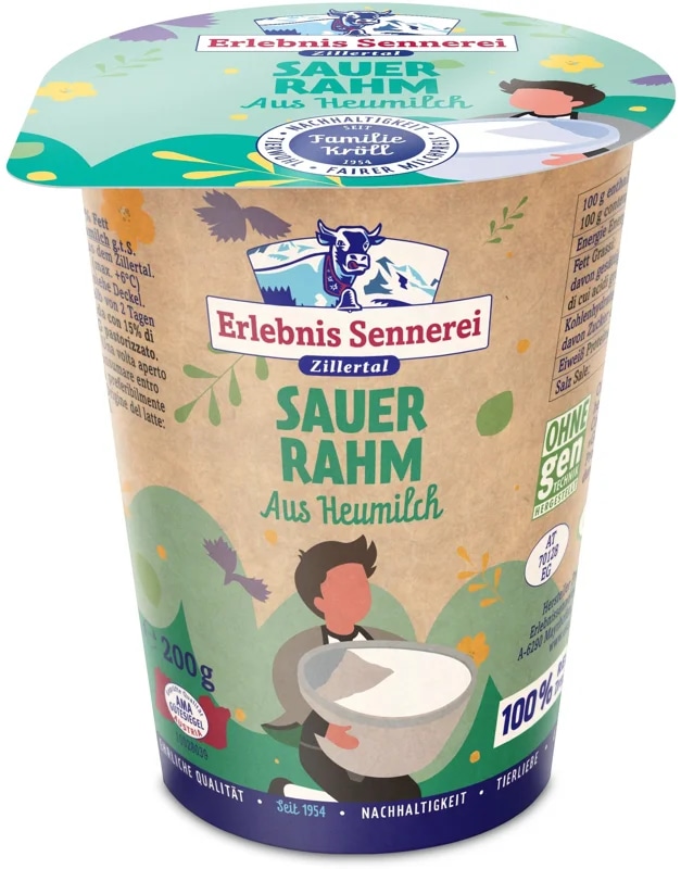 Erlebnis Sennerei Zakysaná smetana z louky 15 %