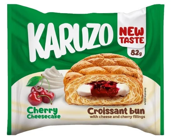 Karuzo Pita světlá s náplní cheesecake a třešeň