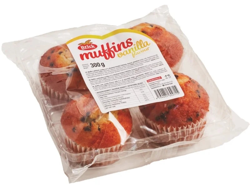 Brick Muffiny s příchutí vanilky s kousky čokolády