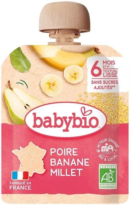 Babybio BIO Kapsička hruška, banán a proso