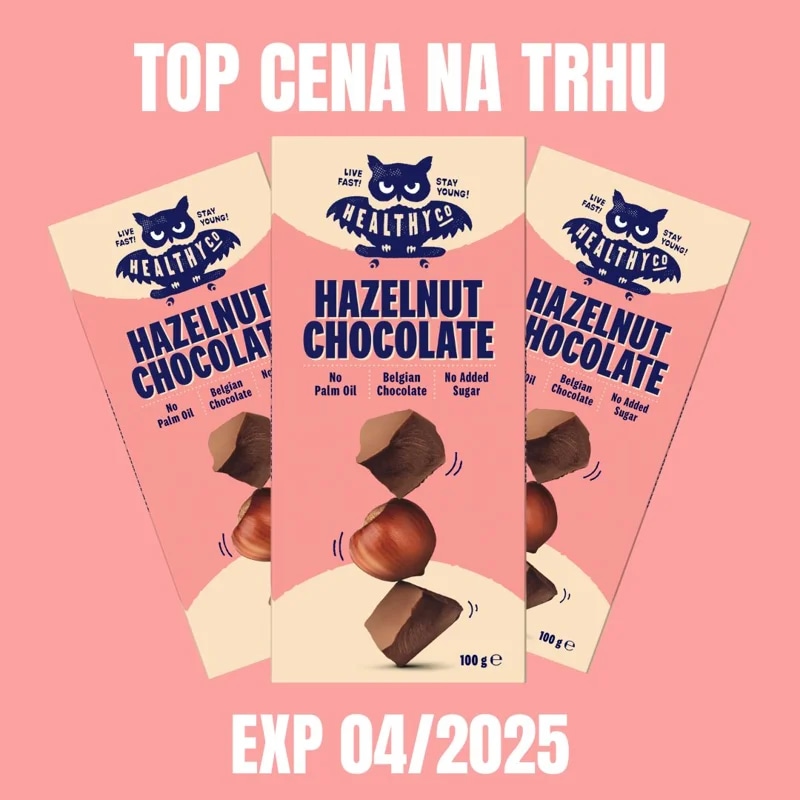 HealthyCo Oříšková čokoláda EXP 08/04/2025