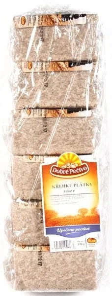 Dobré pečivo Plátky křehké tmavé 6x65g