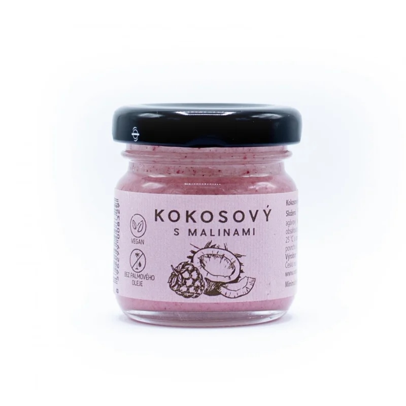 NATU Mini kokosový krém s malinami 30 g