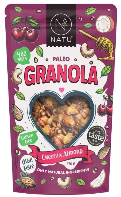 Natu Paleo granola třešně a mandle