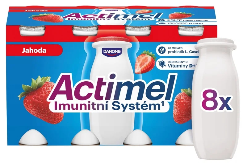 Actimel Probiotický nápoj jahoda 8×100 g