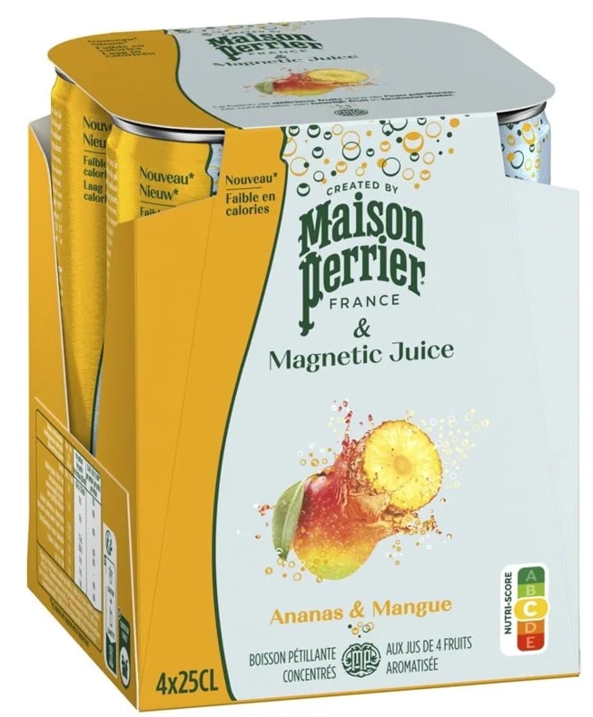Perrier & Juice Ananas a mango multipack 4×250 ml plech