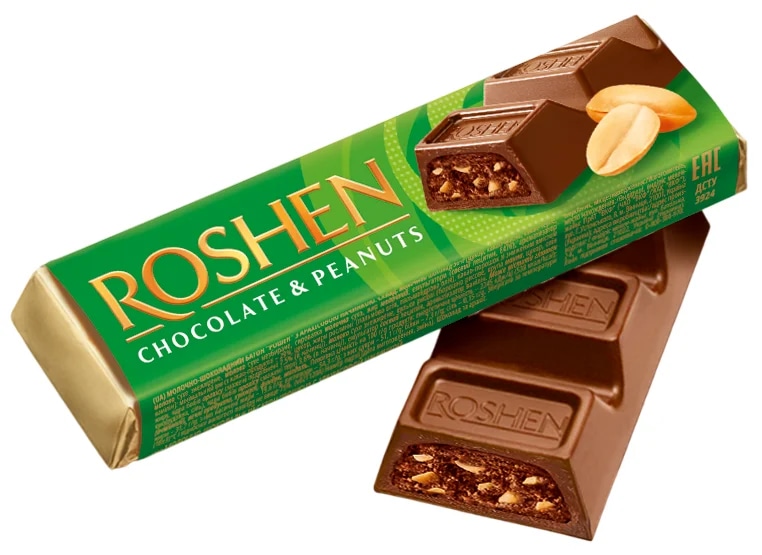Roshen Čokoládová tyčinka s arašídy