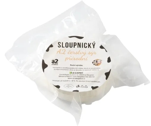 Mlékárna Řetová Sloupnický A2 čerstvý sýr přírodní