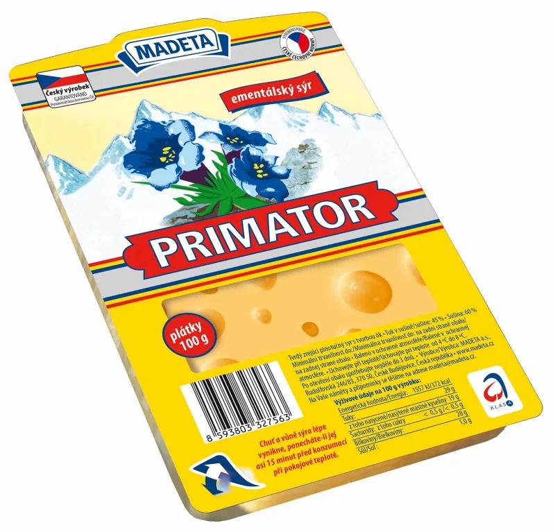 Madeta Primator 45% plátky