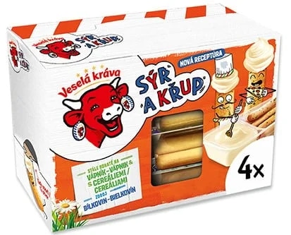 Veselá kráva Sýr a křup s příchutí pizza 4 ks