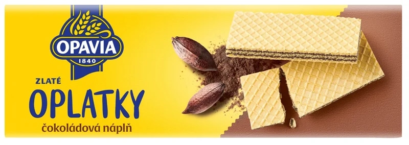 Opavia Oplatky Zlaté čokoládová náplň