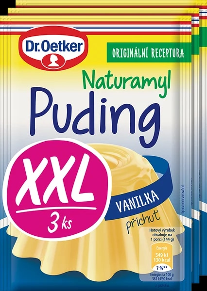 Dr. Oetker Puding vanilkový 3ks XXL