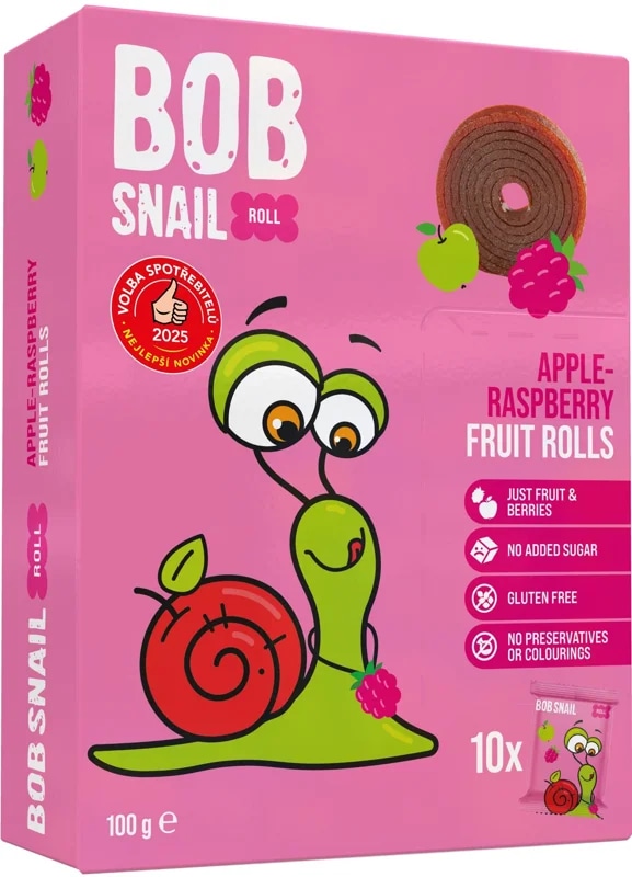 Šnek Bob Ovocné rolky jablko a malina