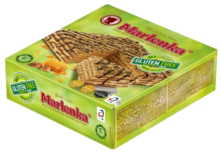 Marlenka Bezlepkový medový dort s vlašskými ořechy