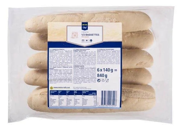 Metro Chef Bagety světlé 6x140g