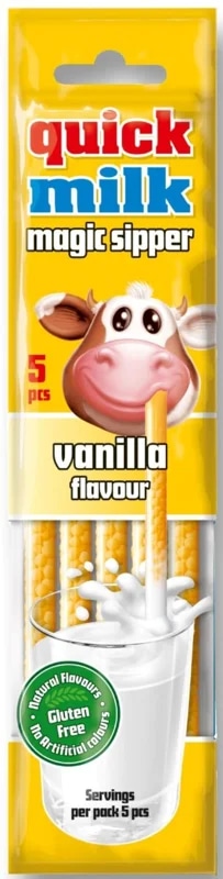 Quick Milk Vanilková brčka do mléka