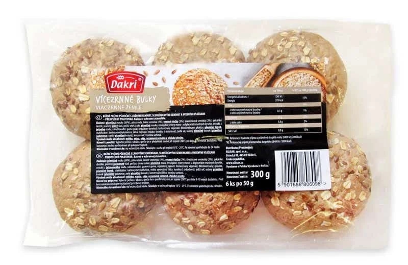 Dakri Bulky vícezrnné k dopečení 6x50g
