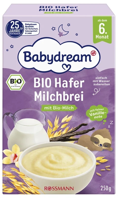 Babydream BIO Ovesná mléčná kaše