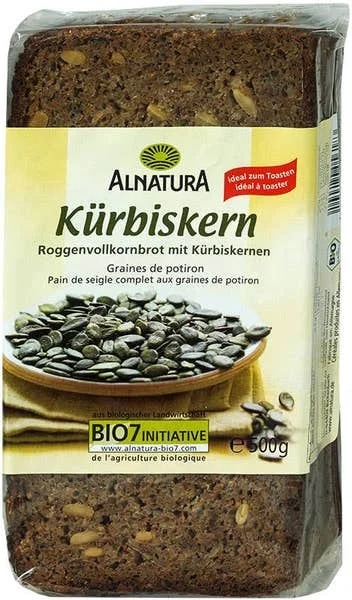 ALNATURA BIO Chléb žitný s dýňovými semínky ideální na tousty