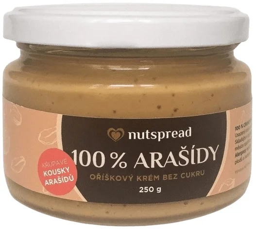 Nutspread 100% ořechové máslo - arašídy křupavé