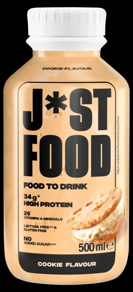 Müller J*st Food Bezlaktózový mléčný nápoj s příchutí cookies