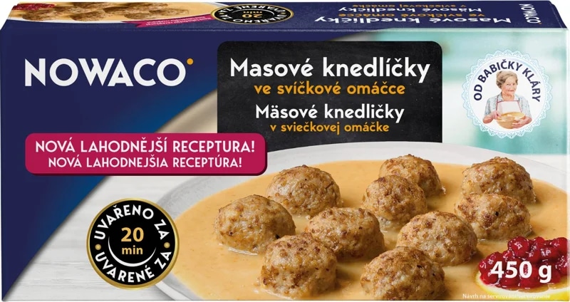 Nowaco Od babičky Kláry Masové knedlíčky ve svíčkové omáčce