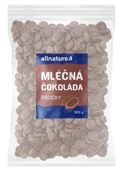 Allnature Mléčná čokoláda pecičky