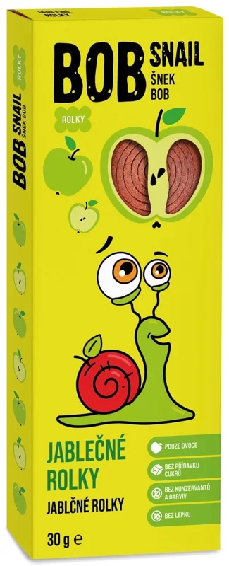 Šnek Bob Ovocné rolované plátky jablko