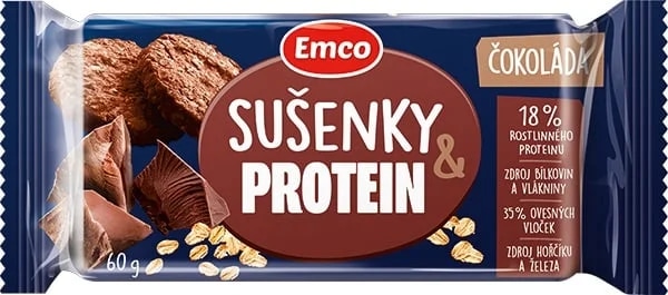 Emco Oves sušenky protein s čokoládou