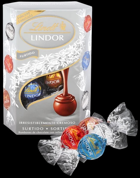 Lindt Bonboniéra Lindor Limitovaná edice čokoládových pralinek stříbrný mix