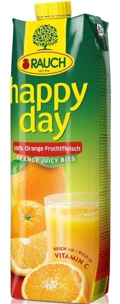 Rauch Happy Day Pomerančová štáva s dužinou 100%