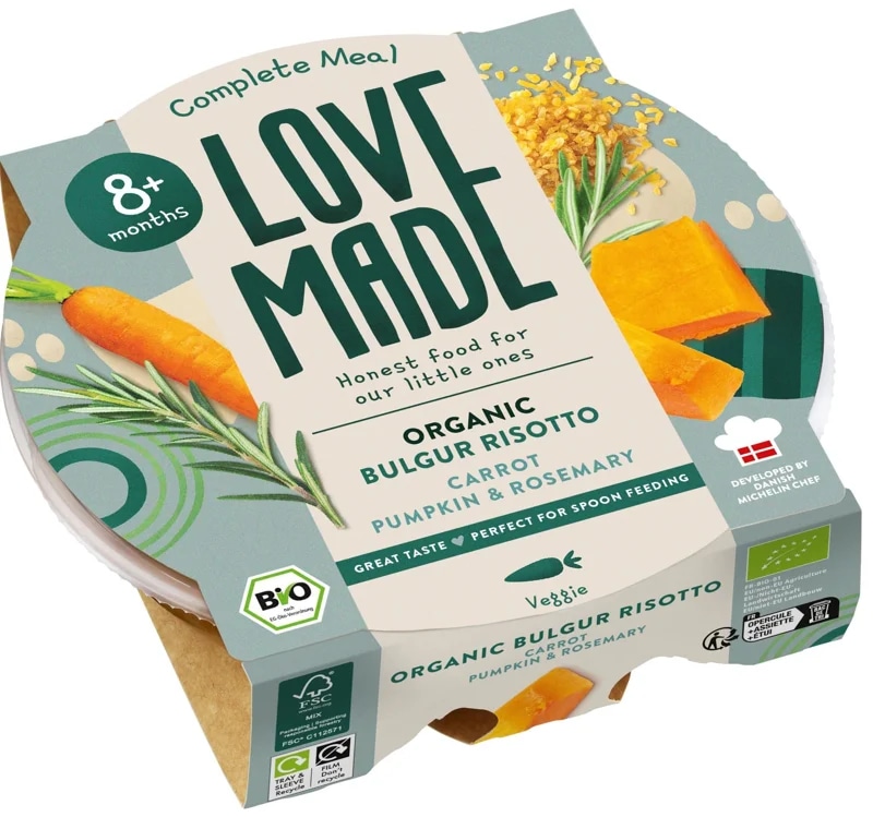 LoveMade BIO Rizoto z bulguru pro děti od 8. měsíce