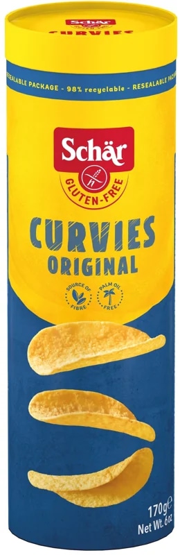 Schär Bezlepkové chipsy Curvies original
