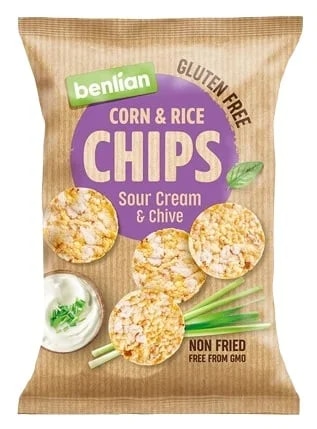 Benlian Kukuřičné chipsy se smetanou a pažitkou