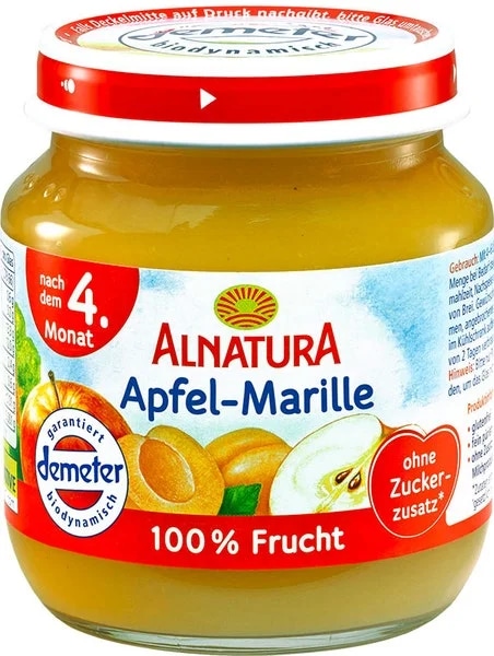 ALNATURA BIO Dětská výživa Jablko a meruňka