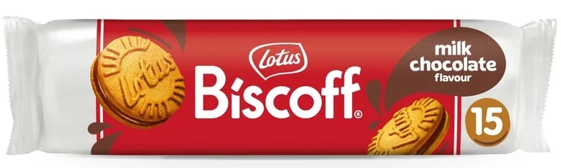 Lotus Biscoff plněné sušenky s krémem s příchutí čokolády