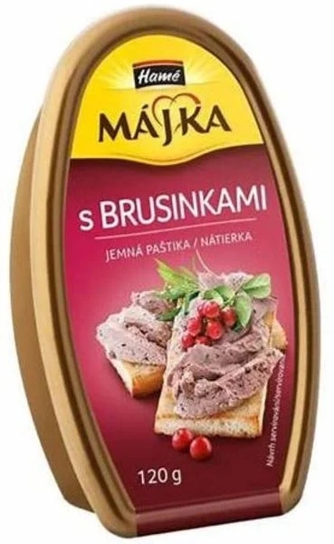 Hamé Májka s brusinkami paštika