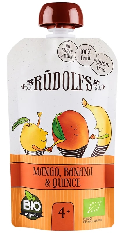 Rudolfs BIO Kapsička mango, banán a kdoule