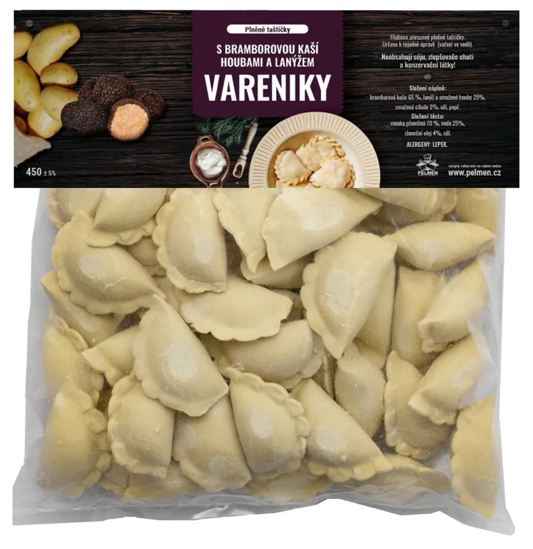 Pelmen Plněné taštičky s bramborovou kaší, houbami a lanýžem