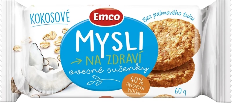 Emco Mysli na zdraví Ovesné sušenky kokosové