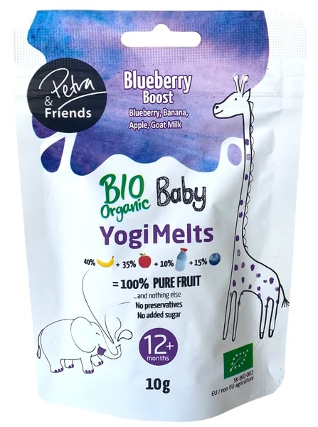 Petra & Friends BIO Ovocné smoothie kousky sušené mrazem s borůvkami a kozím mlékem